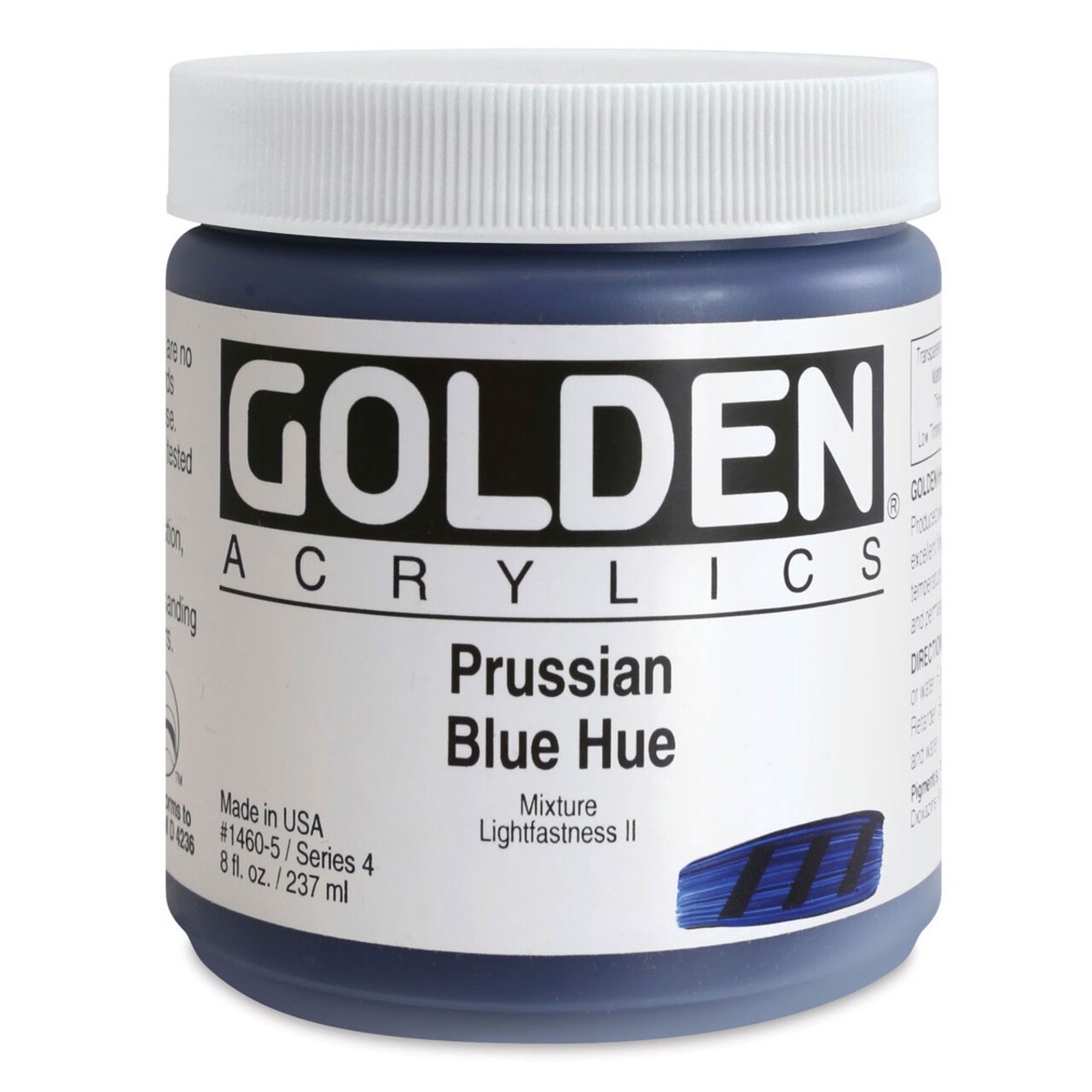 Golden Heavy Body Artist Acrylics - Prussian Blue Hue, 8 oz Jar